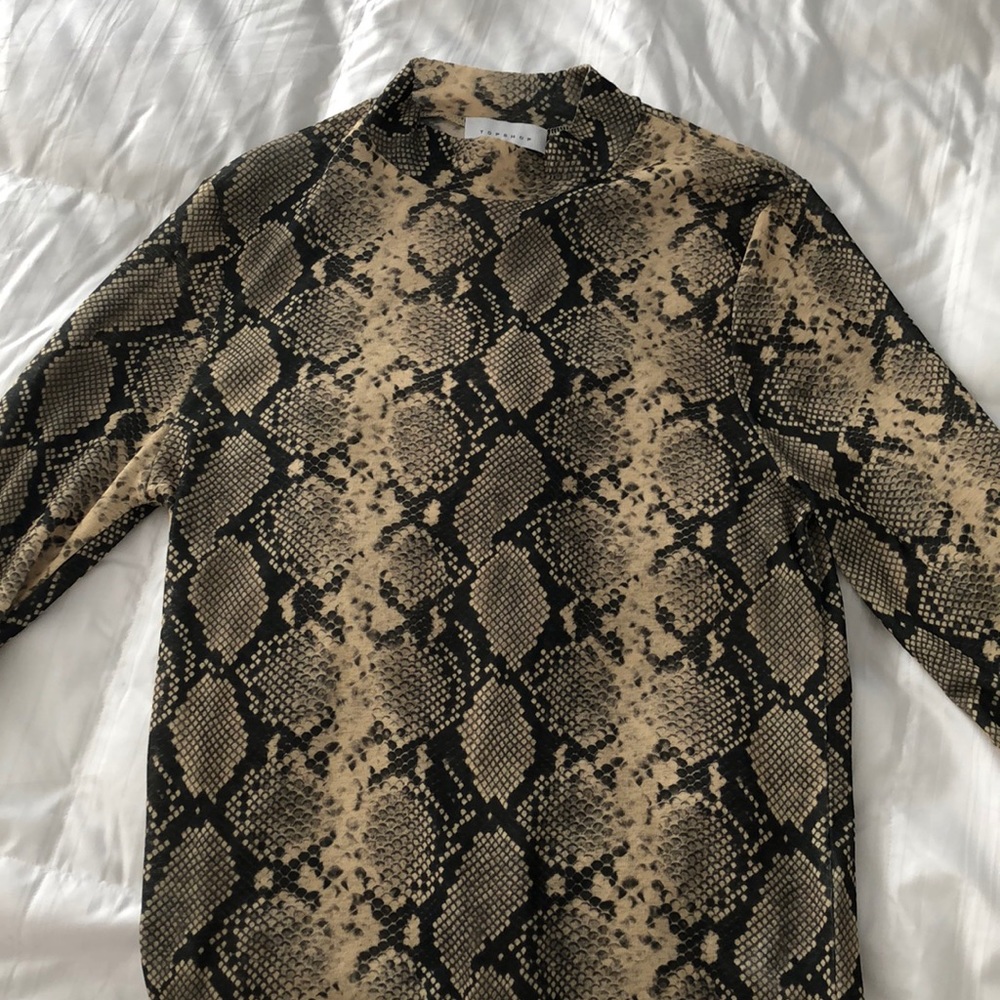 TopShop Snakeskin Mesh Shirt